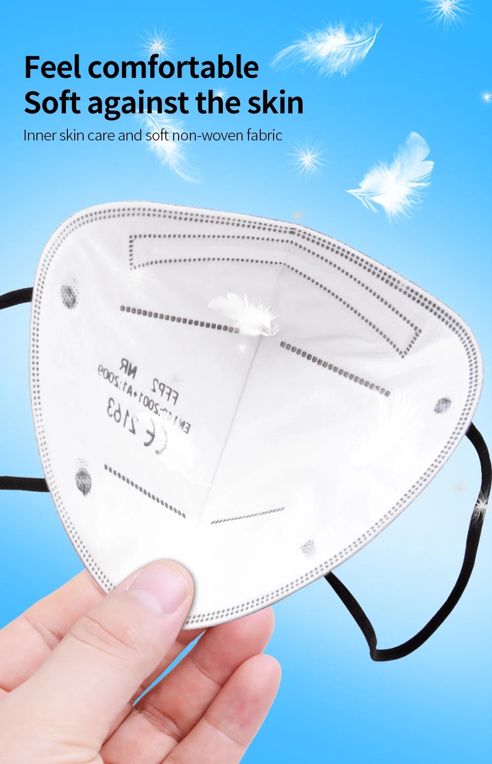 Многоразовые маски FFP2 KN95 с – обзор и цена Disposable Mask Blue